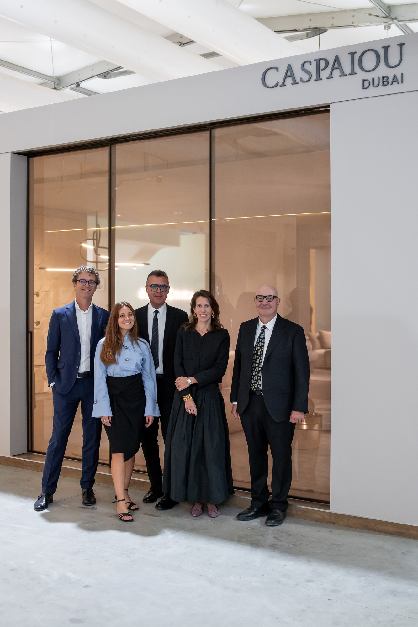 CEO Andrea Bazzichetto of HenryGlass at the Caspaiou stand at Downtown Design 2025