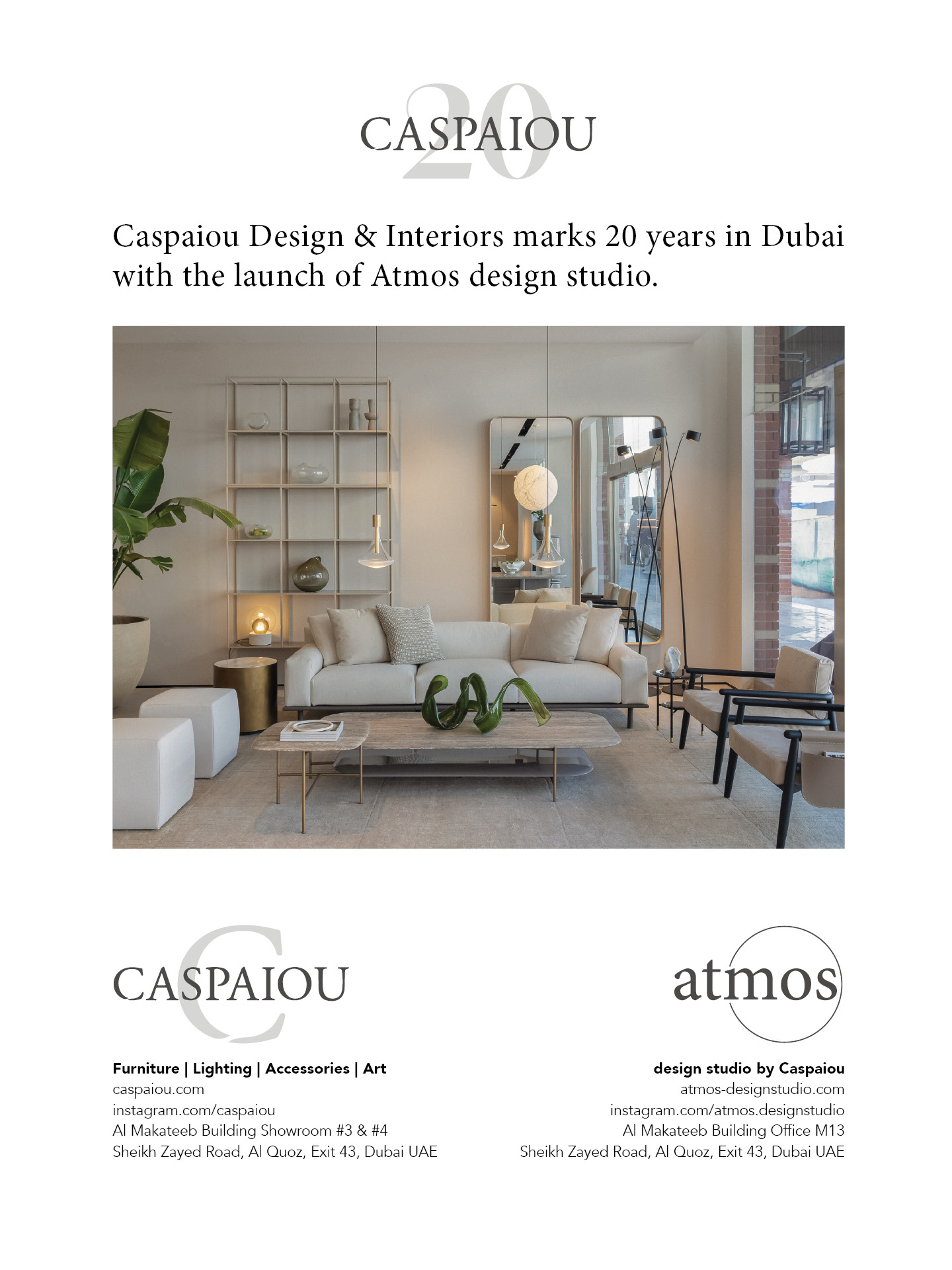 identity Magazine May 2026, including Caspaiou Design & Interiors and Atmos design studio