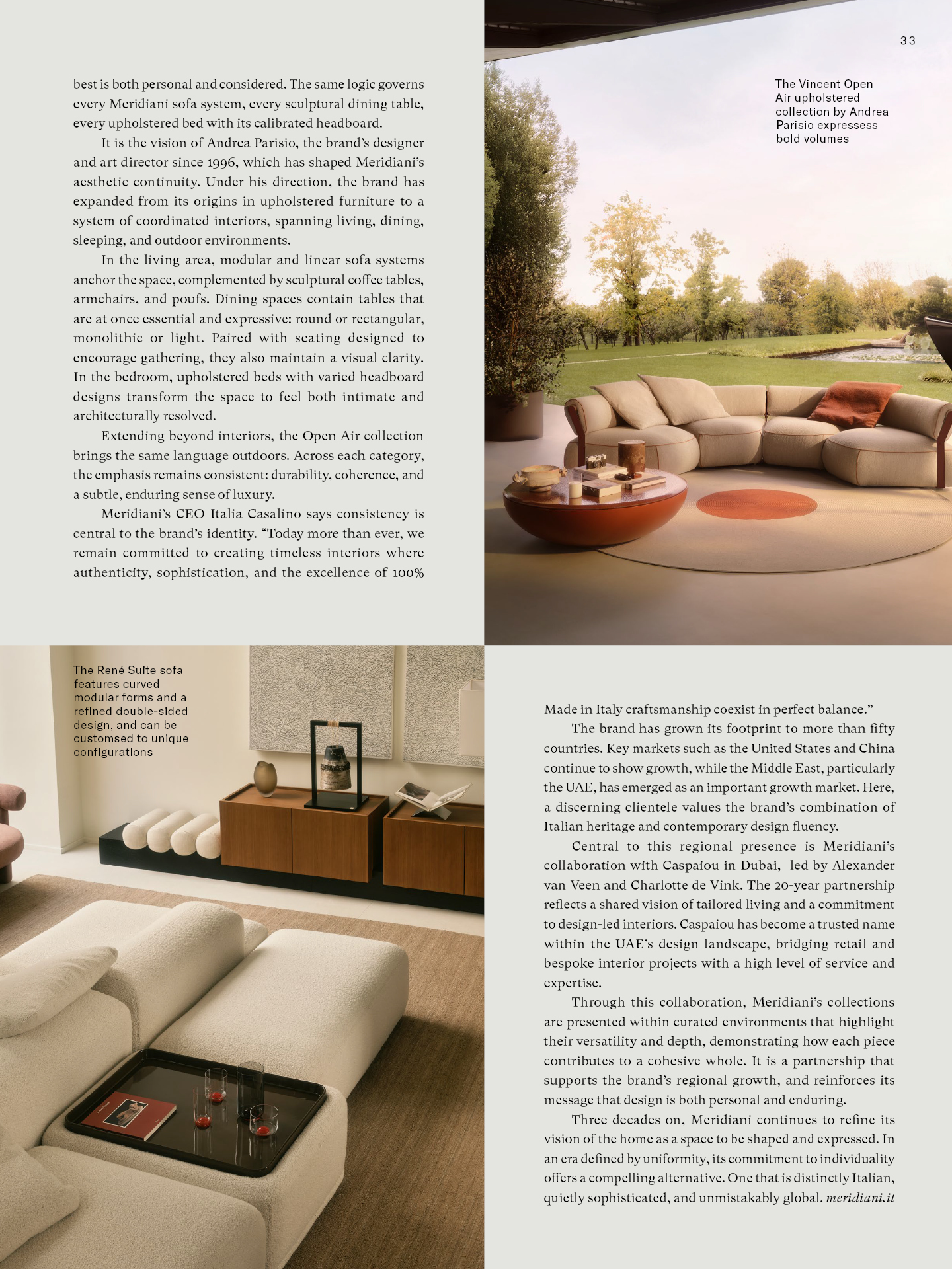 AD Middle East june July 2026 with Meridiani about Caspaiou